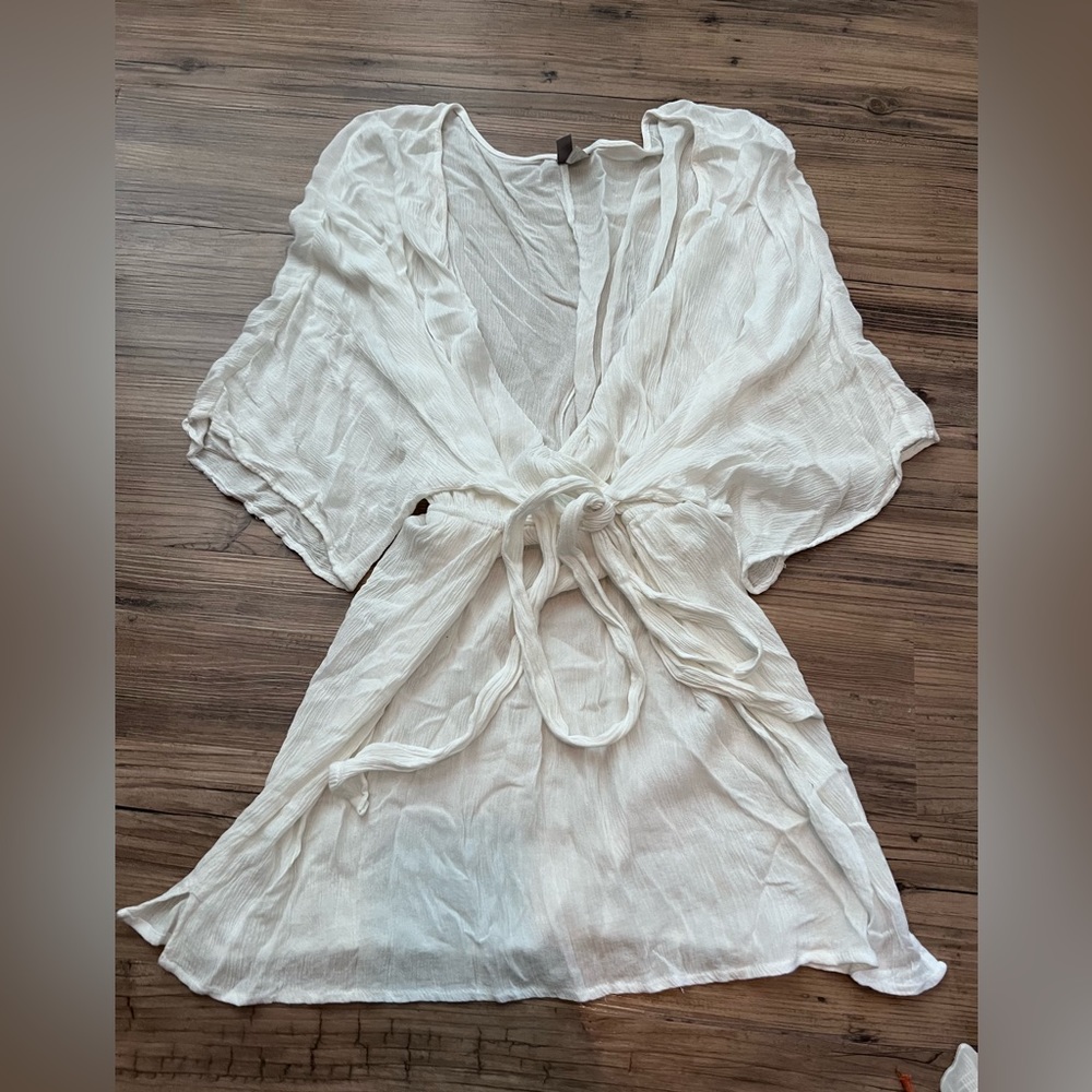 White beach coverup